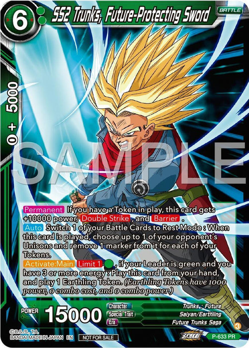 SS2 Trunks, Future-Protecting Sword (Zenkai Series Tournament Pack Vol.9) (P-633) [Promotion Cards] - for just $0.90! 