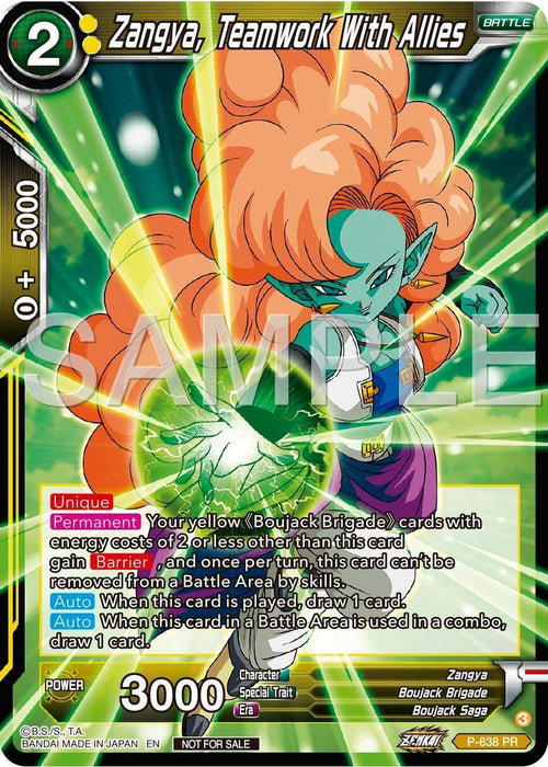Zangya, Teamwork With Allies (Zenkai Series Tournament Pack Vol.9) (P-638) [Promotion Cards] - for just $0.10! 