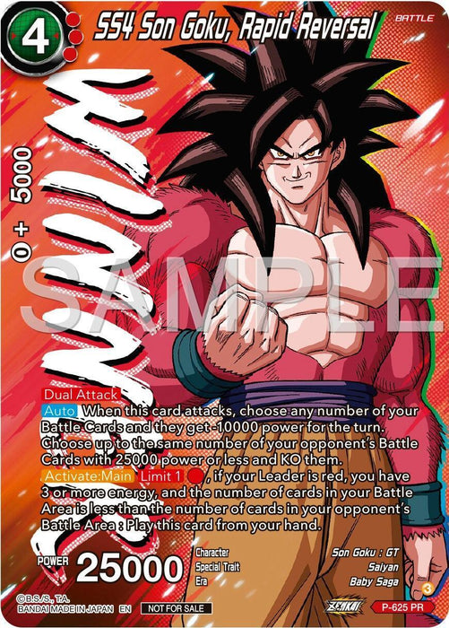 SS4 Son Goku, Rapid Reversal (Zenkai Series Tournament Pack Vol.9) (Winner) (P-625) [Promotion Cards] - for just $5.30! 