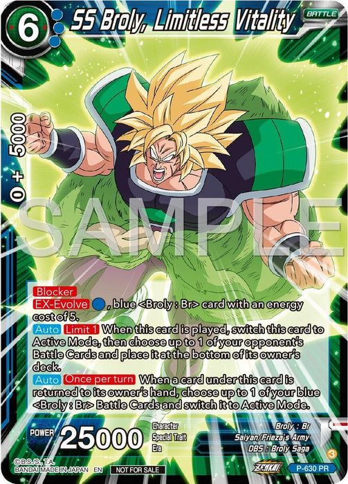 SS Broly, Limitless Vitality (Zenkai Series Tournament Pack Vol.9) (P-630) [Promotion Cards] - for just $0.30! 
