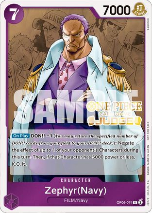 Zephyr (Navy) (Judge Pack Vol. 4) (OP06-074) - One Piece Promotion Cards Foil - for just $0.93! 