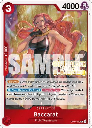 Baccarat (Judge Pack Vol. 4) (OP07-010) - One Piece Promotion Cards Foil - for just $0.43! 