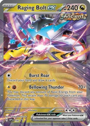 Raging Bolt ex 145 - SV Scarlet & Violet Promo Cards Holofoil - for just $0.81! 