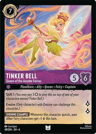 Tinker Bell - Queen of the Azurite Fairies (48/204) - Azurite Sea Cold Foil - Just $0.40! Shop now at Retro Gaming of Denver