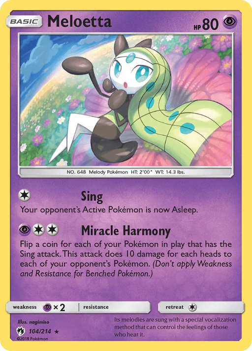 Meloetta (104/214) [Sun & Moon: Lost Thunder] - for just $0.30! 