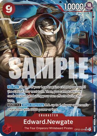 Edward.Newgate (OP02-004) (Alternate Art) (OP02-004) - Premium Booster -The Best- Foil - for just $4.60! 