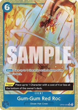 Gum-Gum Red Roc (Alternate Art) (OP04-056) - Premium Booster -The Best- Foil - for just $19.07! 