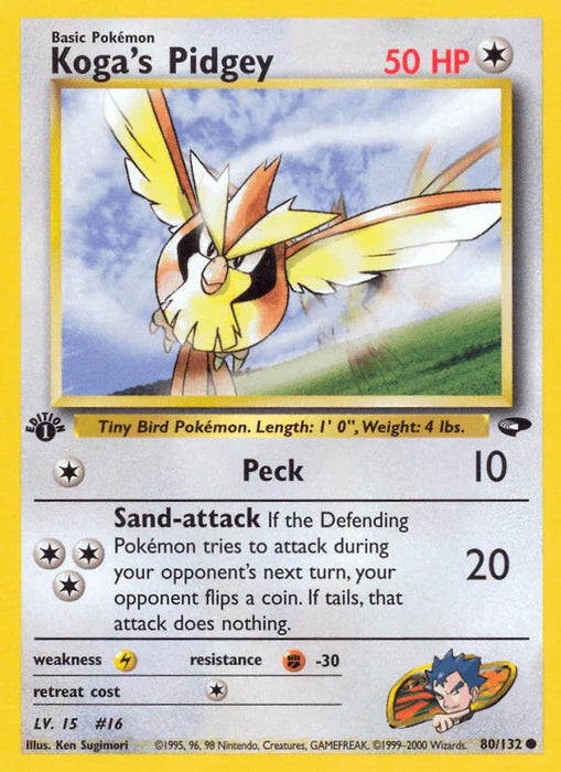 Koga's Pidgey (80/132) [Gym Challenge 1st Edition] - for just $0.40! 