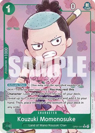 Kouzuki Momonosuke (Alternate Art) (OP01-041) - Premium Booster -The Best- Foil - for just $4.65! 