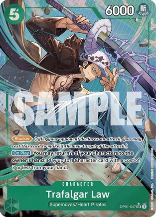 Trafalgar Law (OP01-047) (Alternate Art) (OP01-047) - Premium Booster -The Best- Foil - for just $6.92! 