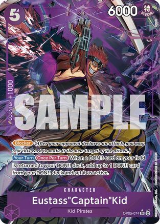 Eustass"Captain"Kid (OP05-074) (Alternate Art) (OP05-074) - Premium Booster -The Best- Foil - for just $5.10! 