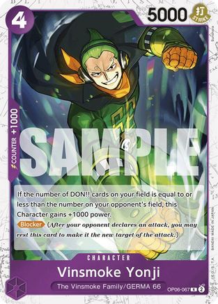 Vinsmoke Yonji (OP06-067) (Jolly Roger Foil) (OP06-067) - Premium Booster -The Best- Foil - for just $0.13! 