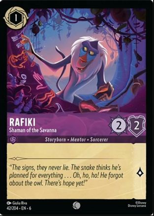 Rafiki - Shaman of the Savanna (42/204) - Azurite Sea Cold Foil - for just $0.06! 