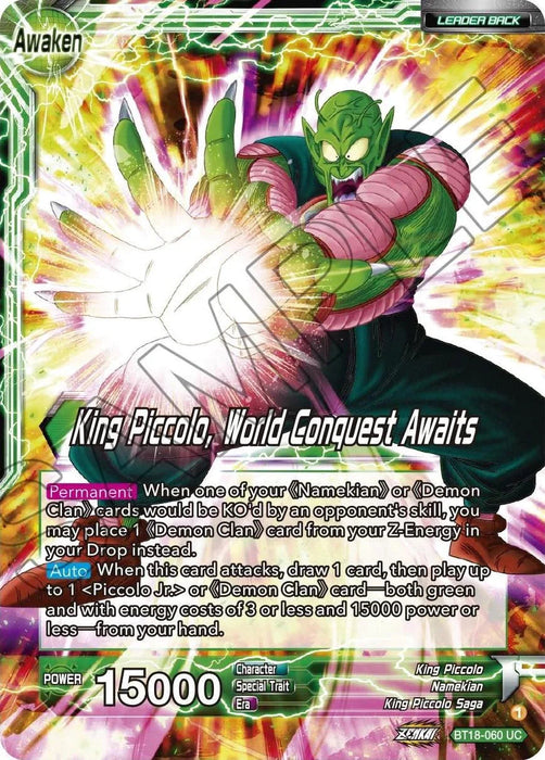 King Piccolo // King Piccolo, World Conquest Awaits (BT18-060) [Dawn of the Z-Legends] - for just $0.10! 