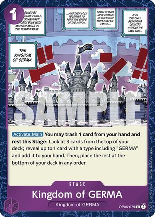 Kingdom of GERMA (Jolly Roger Foil) (OP06-079) - Premium Booster -The Best- Foil - for just $0.13! 