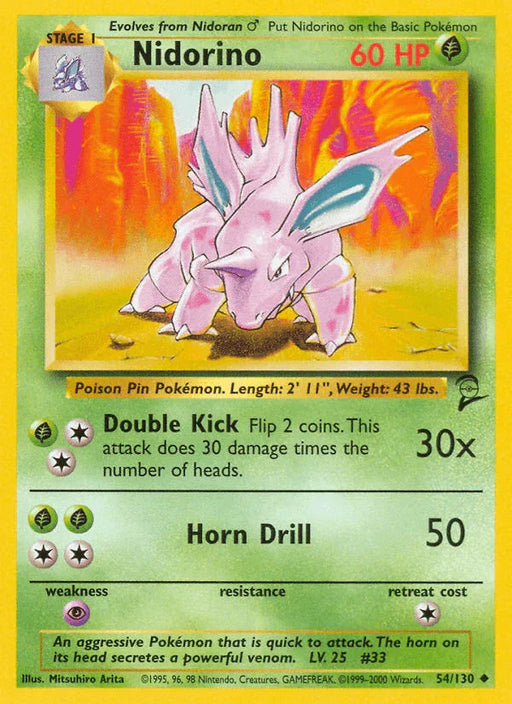 Nidorino (54/130) [Base Set 2] - for just $0.60! 