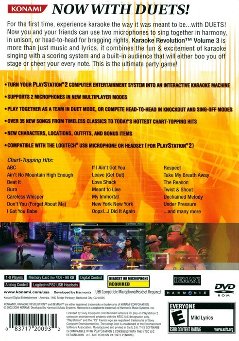Karaoke Revolution: Volume 3 – PlayStation 2 (PS2) - for just $0! 