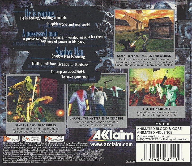 Shadow Man – Sega Dreamcast (DC) - for just $0! 