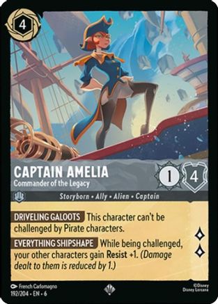 Captain Amelia - Commander of the Legacy (192/204) - Azurite Sea Cold Foil - Just $0.40! Shop now at Retro Gaming of Denver