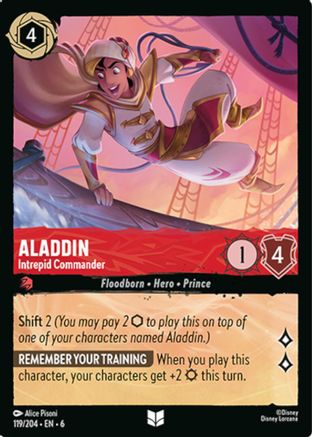 Aladdin - Intrepid Commander (119/204) - Azurite Sea Cold Foil - Just $0.15! Shop now at Retro Gaming of Denver