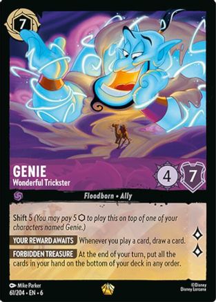 Genie - Wonderful Trickster (61/204) - Azurite Sea Cold Foil - for just $0.71! 