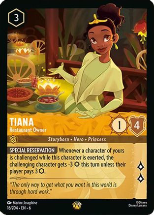 Tiana - Restaurant Owner (16/204) - Azurite Sea Cold Foil - for just $4.23! 