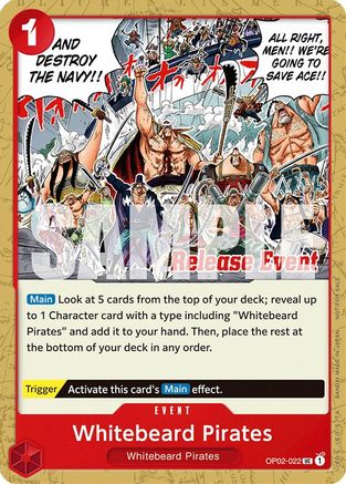 Whitebeard Pirates (ST15 - ST20 Release Event Pack) (OP02-022) - One Piece Promotion Cards - for just $0.23! 