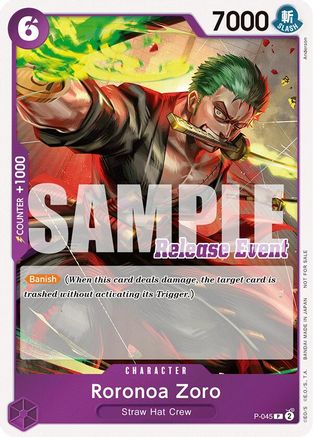 Roronoa Zoro (ST15 - ST20 Release Event Winner Pack) (P-045) - One Piece Promotion Cards Foil - for just $15.70! 