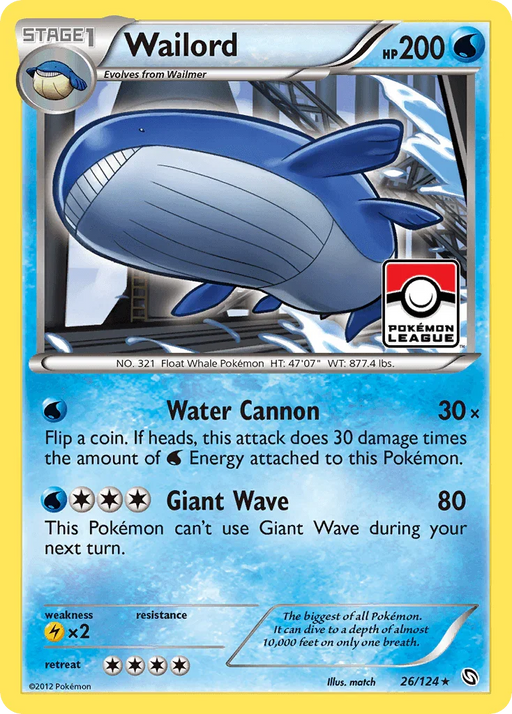 Wailord (26/124) [Black & White: Dragons Exalted] - for just $1.35! 