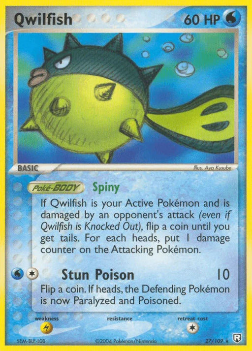 Qwilfish (27/109) [EX: Team Rocket Returns] - for just $0.65! 