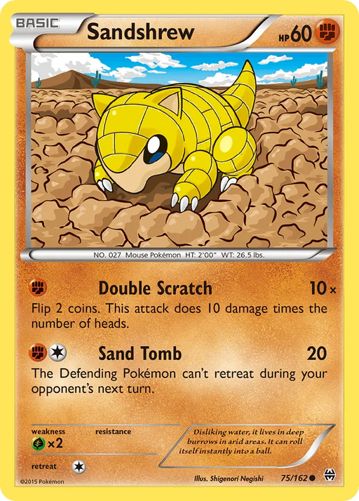 Sandshrew (75/162) [XY: BREAKthrough] - for just $0.15! 