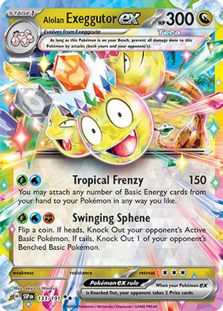 Alolan Exeggutor ex 133/191 - SV08 Surging Sparks Holofoil - for just $0.48! 