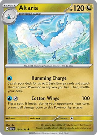 Altaria 134/191 - SV08 Surging Sparks - for just $0.05! 