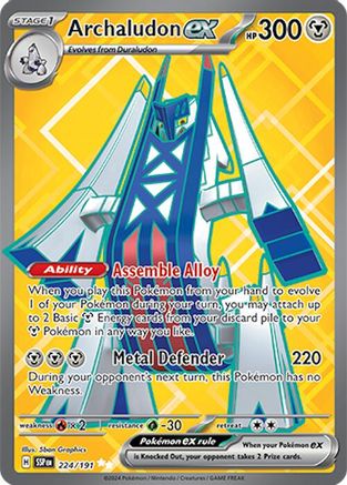 Archaludon ex 224/191 - SV08 Surging Sparks Holofoil - for just $0.53! 
