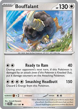 Bouffalant 151/191 - SV08 Surging Sparks - for just $0.05! 