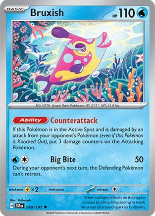 Bruxish 049/191 - SV08 Surging Sparks Reverse Holofoil - for just $0.10! 