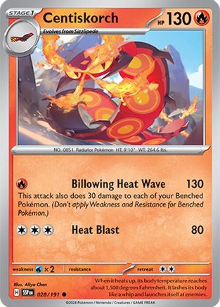 Centiskorch 028/191 - SV08 Surging Sparks - for just $0.05! 
