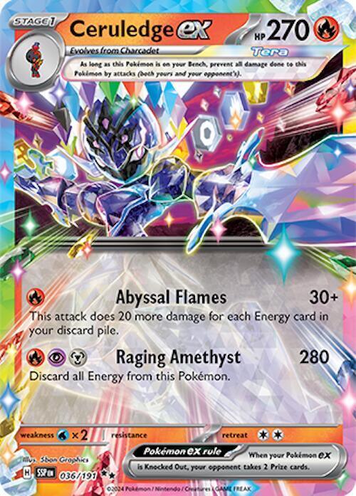 Ceruledge ex (036/191) [Scarlet & Violet: Surging Sparks] - for just $1! 