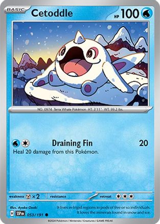 Cetoddle 053/191 - SV08 Surging Sparks Reverse Holofoil - for just $0.08! 
