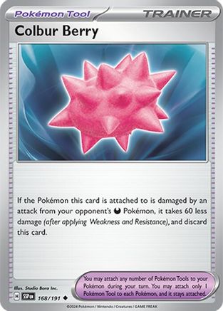 Colbur Berry 168/191 - SV08 Surging Sparks Reverse Holofoil - for just $0.10! 