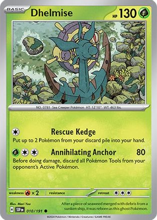 Dhelmise 010/191 - SV08 Surging Sparks Reverse Holofoil - for just $0.09! 