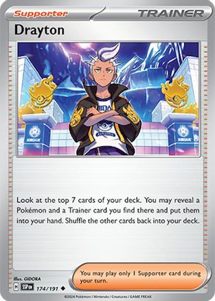 Drayton 174/191 - SV08 Surging Sparks Reverse Holofoil - for just $0.13! 