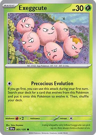 Exeggcute 001/191 - SV08 Surging Sparks - for just $0.05! 