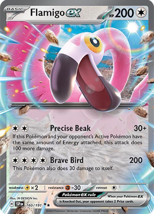 Flamigo ex (160/191) [Scarlet & Violet: Surging Sparks] - for just $0.25! 