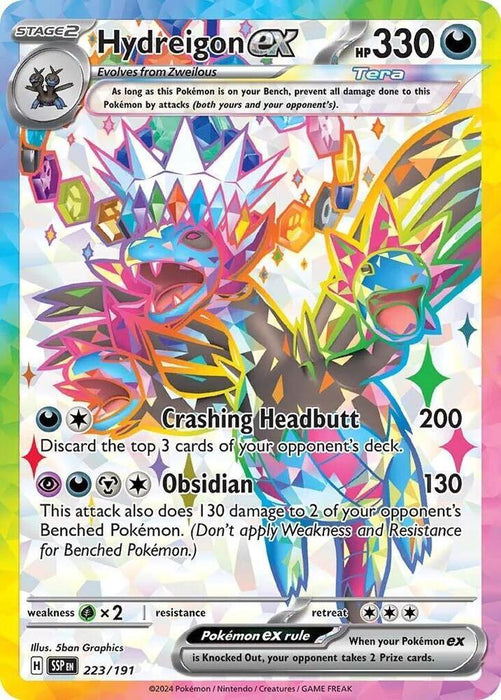 Hydreigon ex (223/191) [Scarlet & Violet: Surging Sparks] - for just $2! 