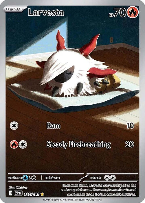 Larvesta (196/191) [Scarlet & Violet: Surging Sparks] - for just $0.70! 