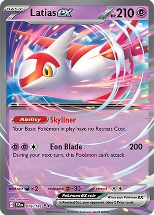 Latias ex 076/191 - SV08 Surging Sparks Holofoil - for just $2.57! 