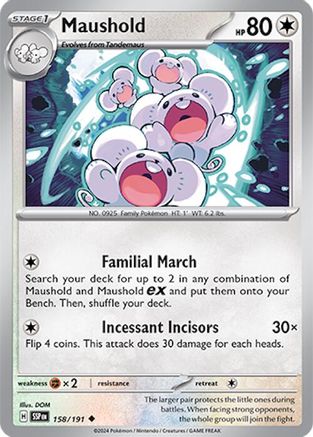 Maushold 158/191 - SV08 Surging Sparks Reverse Holofoil - for just $0.18! 