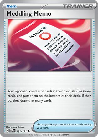 Meddling Memo 181/191 - SV08 Surging Sparks - for just $0.03! 