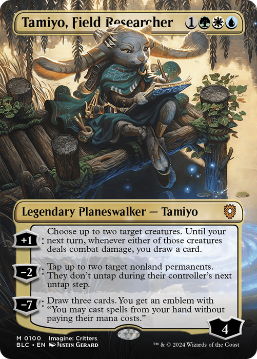 Tamiyo, Field Researcher (BLC-100) - Bloomburrow Commander (Borderless) Foil - for just $0.17! 